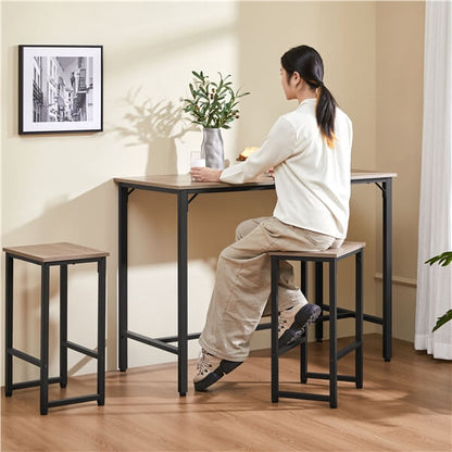 Counter Height Kitchen Table with Bar Stools Set of 2 Position 8