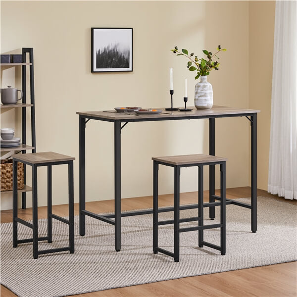 Counter Height Kitchen Table with Bar Stools Set of 2 Position 9