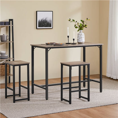 Counter Height Kitchen Table with Bar Stools Set of 2 Position 9