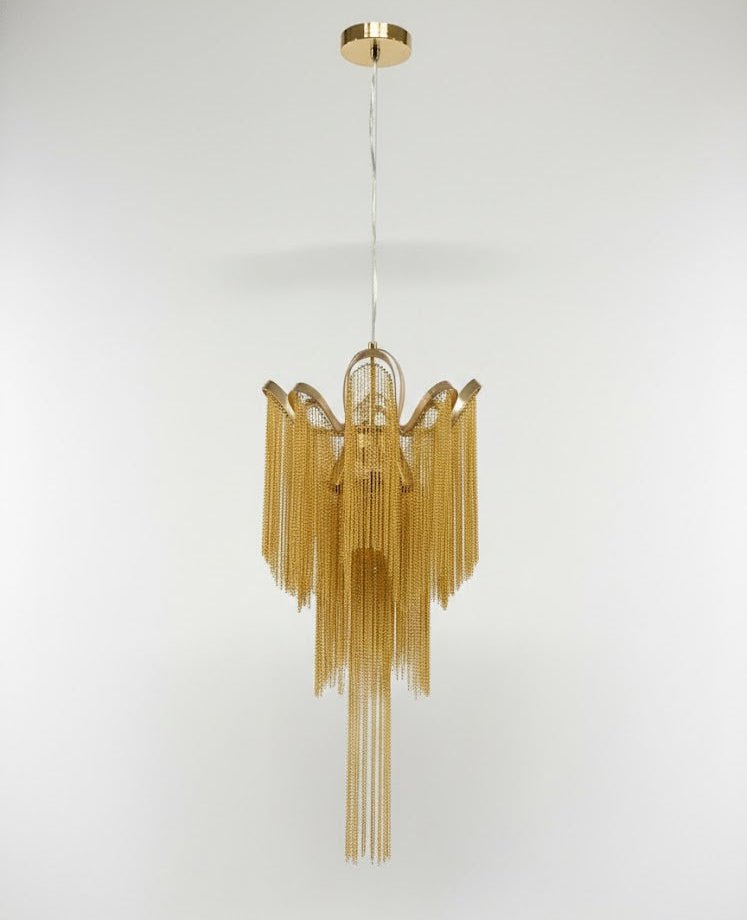 Stream Chain Chandelier - Modern Design with Adjustable Length & LED L