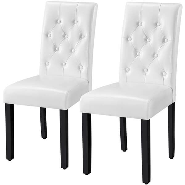 Button Tufted Dining Chairs Parsons Chair Set of 2 Position 5