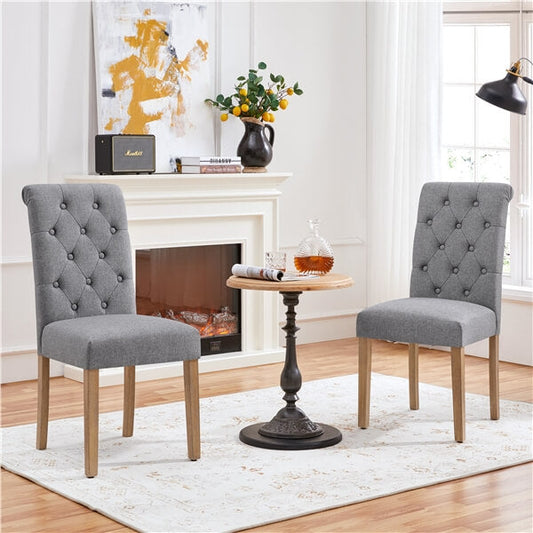 Dining Chairs Set of 6 Fabric Upholstered Dining Chairs Position 1