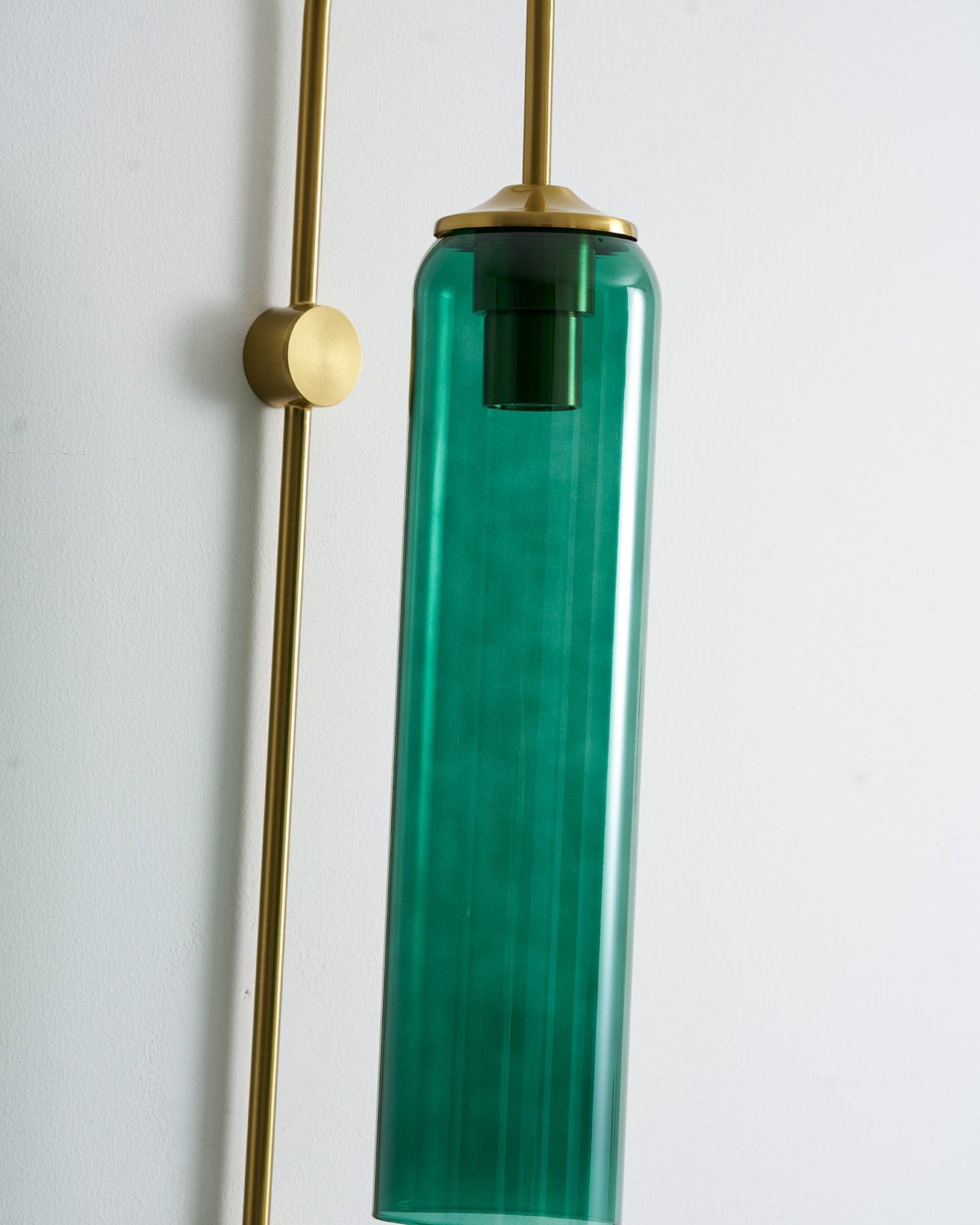Sleek Glass Plug-In Wall Lamp with Adjustable Brightness & Easy Instal