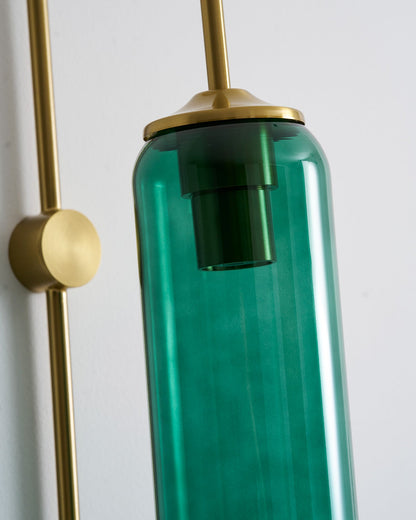 Sleek Glass Plug-In Wall Lamp with Adjustable Brightness & Easy Instal