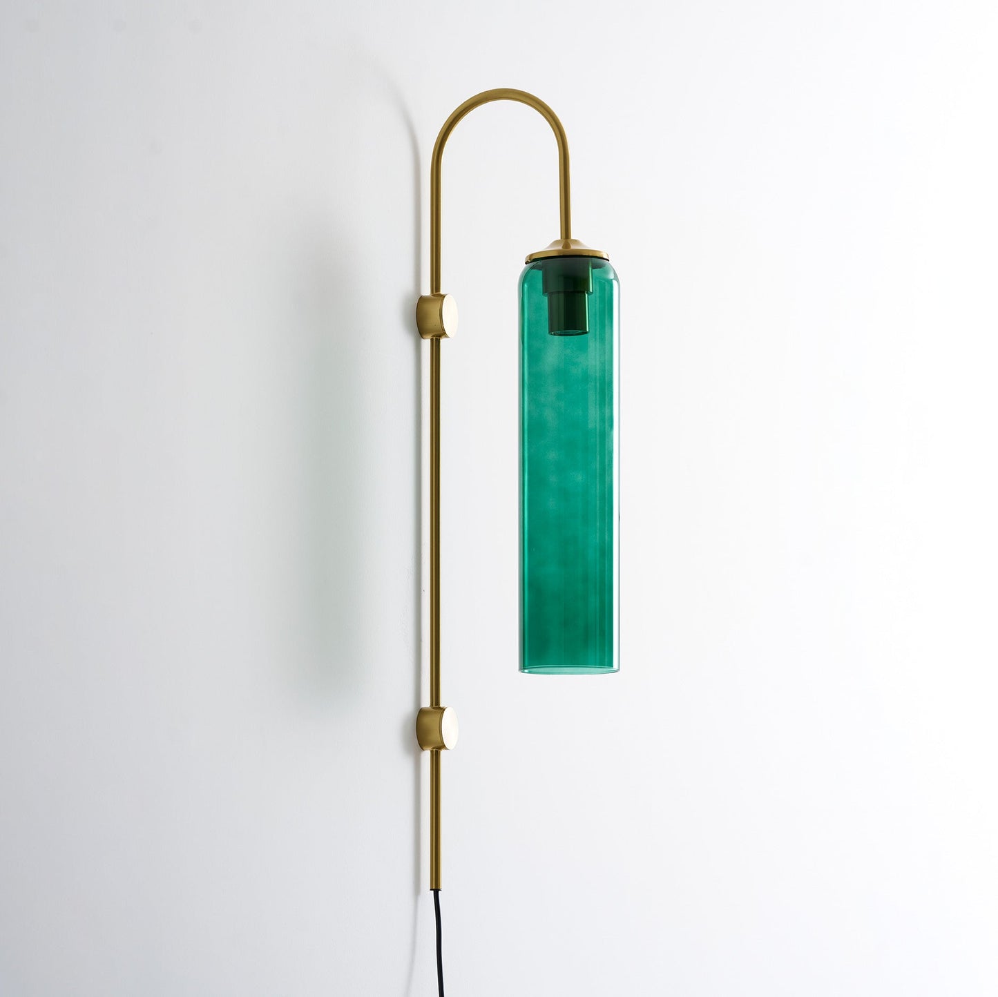 Sleek Glass Plug-In Wall Lamp with Adjustable Brightness & Easy Instal