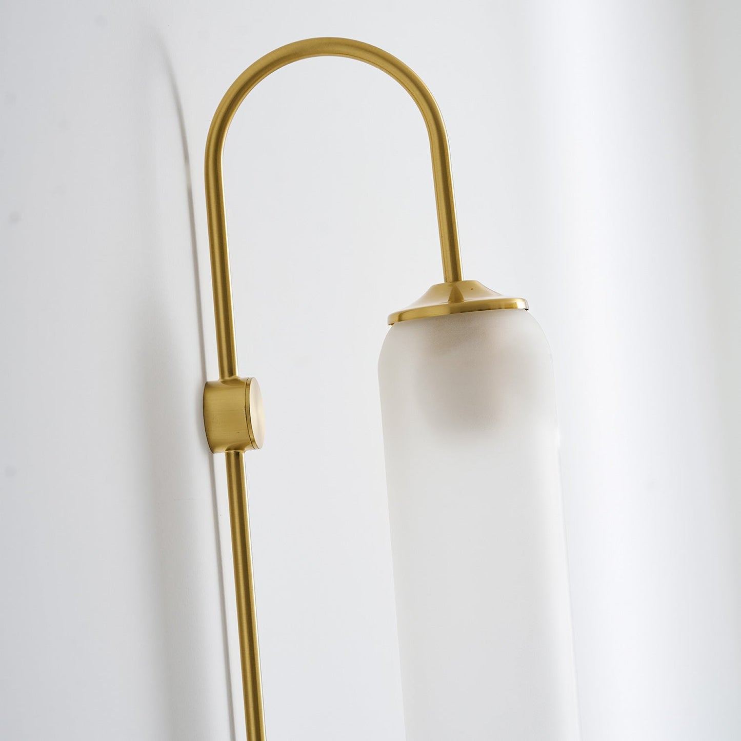 Sleek Glass Plug-In Wall Lamp with Adjustable Brightness & Easy Instal