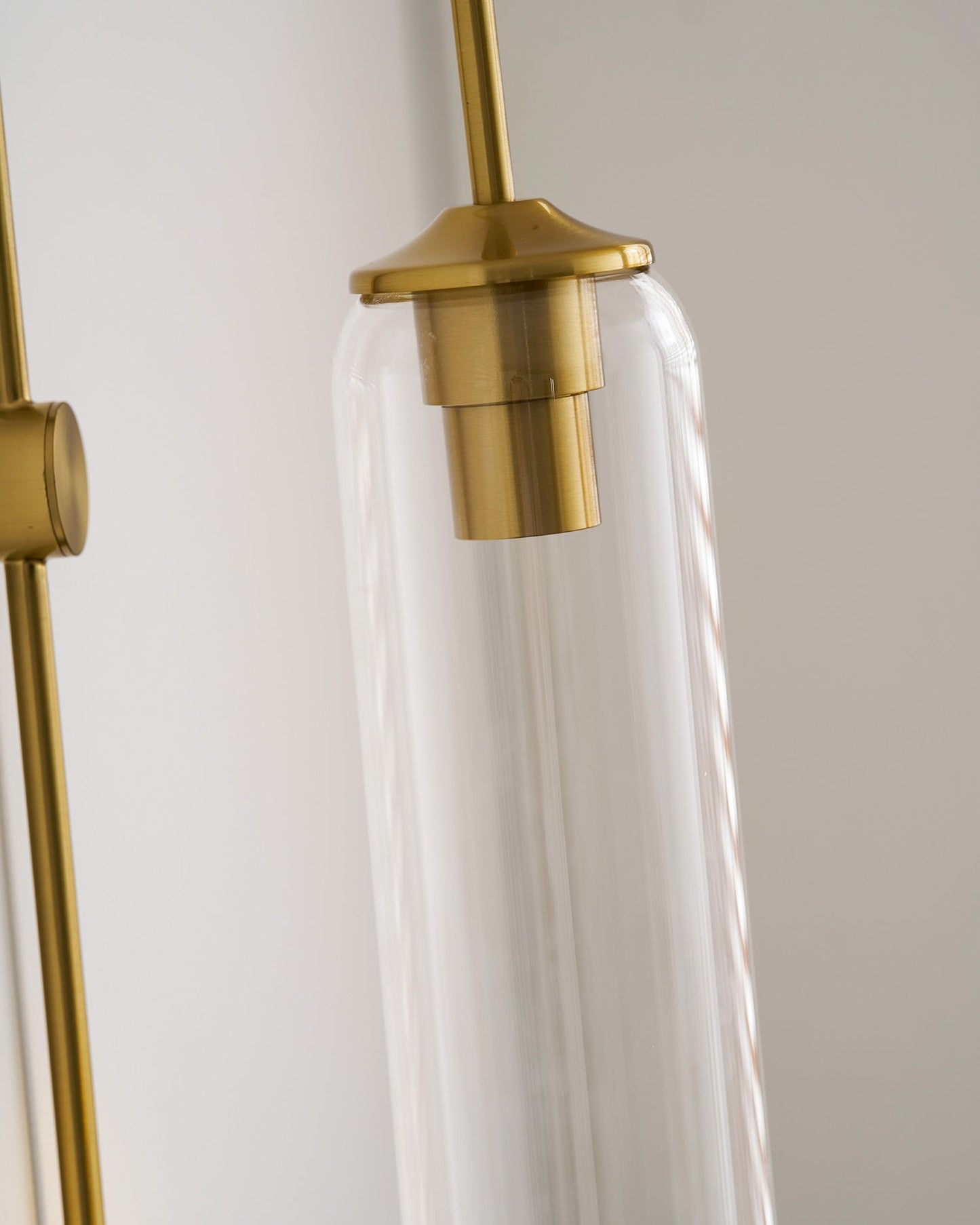 Sleek Glass Plug-In Wall Lamp with Adjustable Brightness & Easy Instal