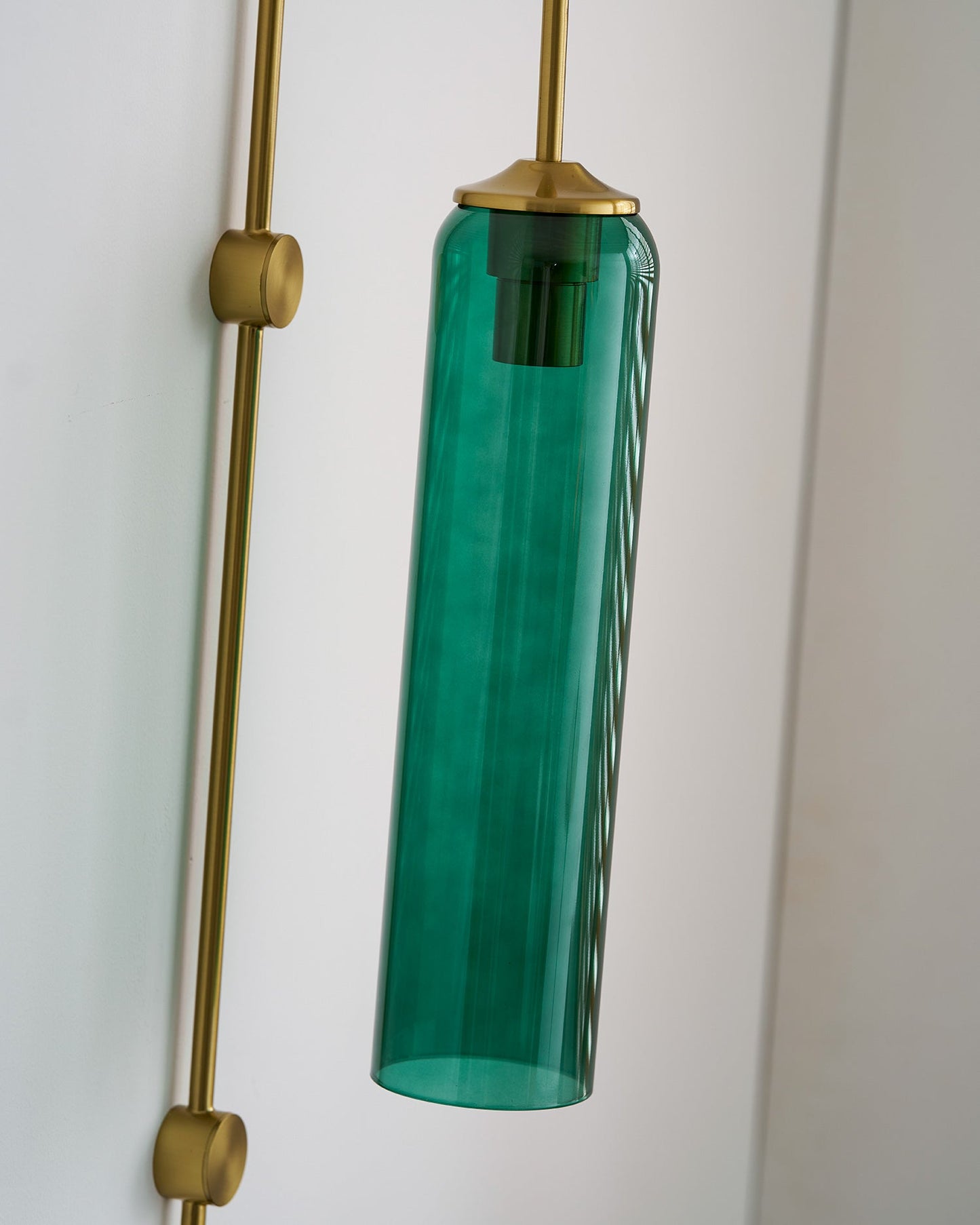 Sleek Glass Plug-In Wall Lamp with Adjustable Brightness & Easy Instal