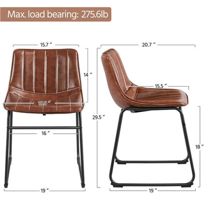 Outdoor Kitchen Dining Room Chairs with Metal Legs Set of 4 Position 3