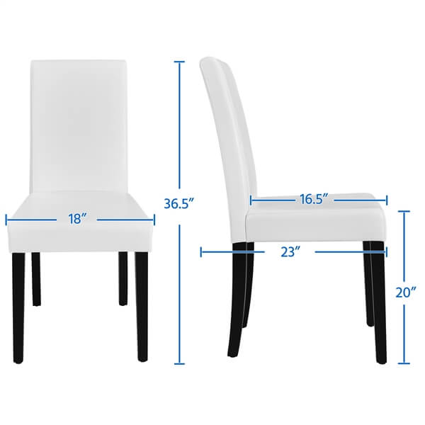 Dining Chair Faux Leather Parson Chair Position 3