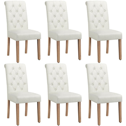 Dining Chairs Set of 6 Fabric Upholstered Dining Chairs Position 4