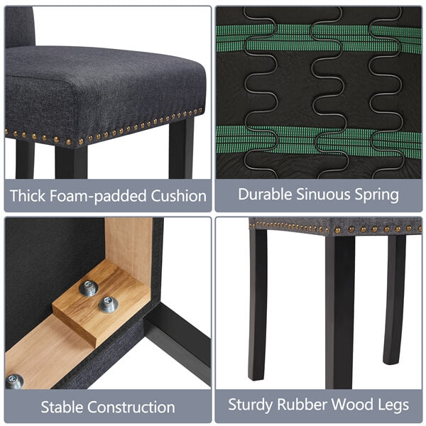6PCS Fabric Dining Chairs Position 7