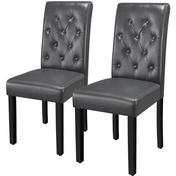 Button Tufted Dining Chairs Parsons Chair Set of 2 Position 4