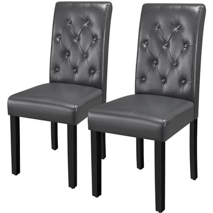 Button Tufted Dining Chairs Parsons Chair Set of 2 Position 4