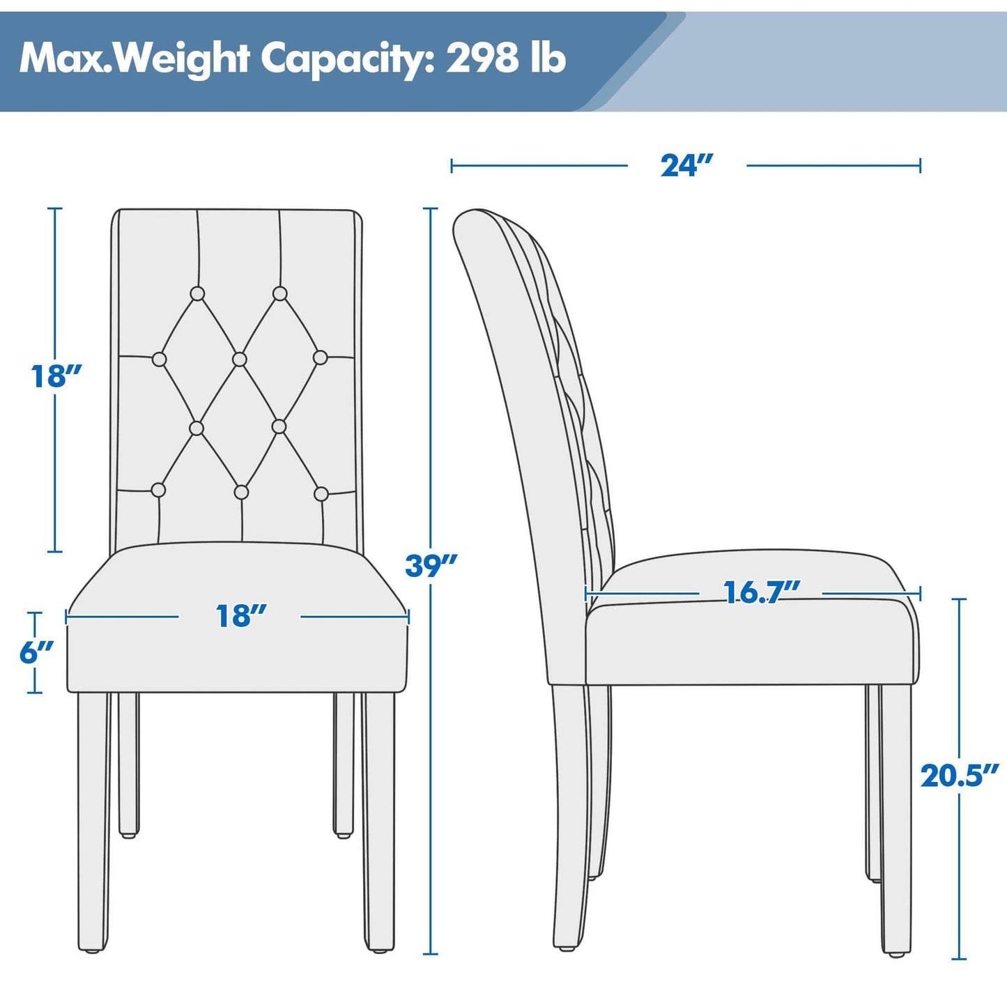 Set of 6 Dining Chairs Kitchen Chairs Position 3